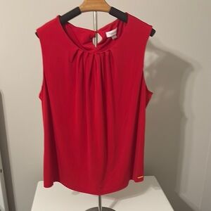 Elegant Red Sleeveless Top